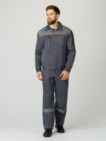 Костюм Фаворит-2 СОП (тк.Смесовая,210) п/к, т.серый/серый от магазина Рабочий класс