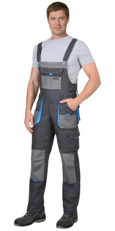 Фото Сириус-Двин, полукомбинезон цв. серый + голубой от магазина Рабочий класс Сириус-Двин, полукомбинезон цв. серый + голубой от магазина Рабочий класс