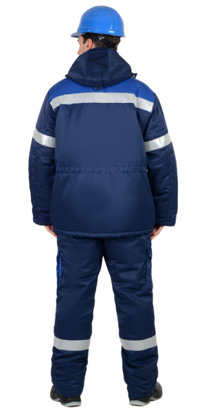 Костюм "СИРИУС-ТИТАН" зим: куртка дл., п/к. т.синий с васильковым и СОП-50мм. от магазина Рабочий класс