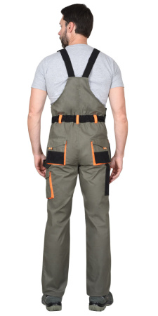 Полукомбинезон Манхеттен, цв. оливковый с оранжевым и черным от магазина Рабочий класс