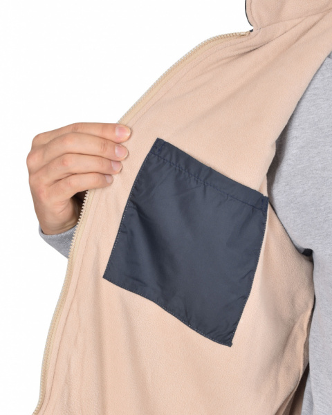 Жилет Европа" удлиненный на подкладке флис, цв. сине-серый от магазина Рабочий класс