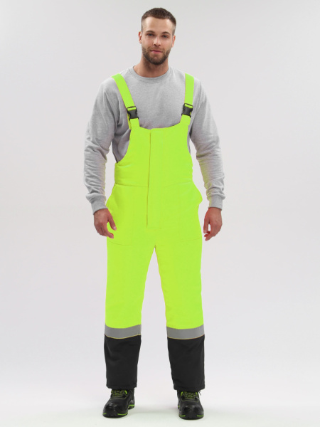 Костюм зимний Дорожник-Сигнал (тк.Смесовая,210) п/к, лимонный/черный от магазина Рабочий класс