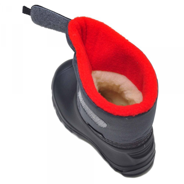 Сноубутсы Nordman JOY малодетские из ЭВА на высокой липучке цв. красн. серый от магазина Рабочий класс