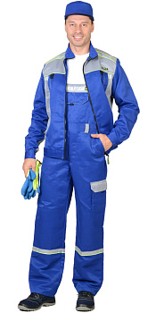 Костюм летний Практик, куртка+п/к., цв. васильковый+св.серый от магазина Рабочий класс