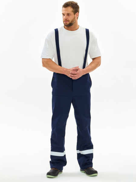 Костюм сварщика Велд-СОП 2 кл.защиты (тк.Хлопок-ОП,350) брюки, т.синий/васильковый от магазина Рабочий класс