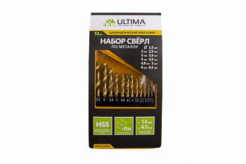 Набор сверл по металлу 1,5-6,5 мм 13 шт от магазина Рабочий класс
