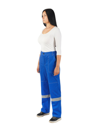 Костюм женский Смена, тк. Саржа, брюки, цв. васильковый/серый от магазина Рабочий класс