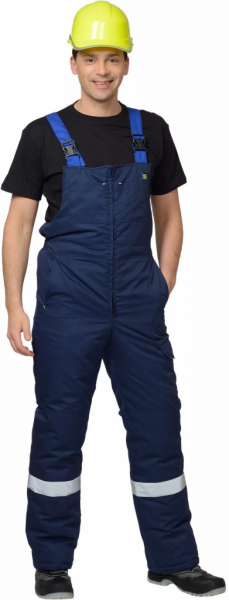 Костюм зимний Бостон куртка+п/к т. синий с вас.+черн. от магазина Рабочий класс