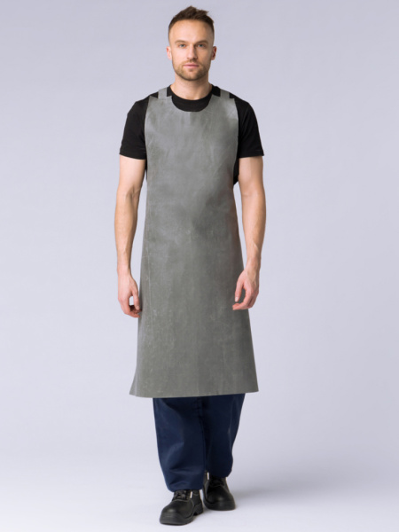 Фартук с КЩС пропиткой тип А (тк. Хлопок-прорезиненный, 500) цв. Серый от магазина Рабочий класс