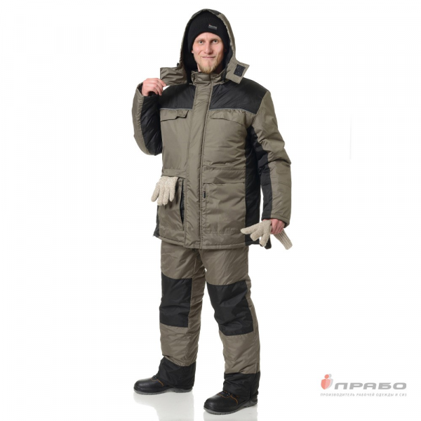 Универсал, костюм утепленный мужской хаки/черный от магазина Рабочий класс