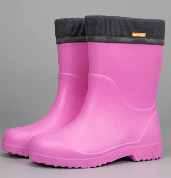 3-106-R04 Сапоги школьные из ЭВА Nordman JET с флисовым утеплителем цвет розовый  от магазина Рабочий класс