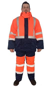 Костюм зимний "Сигнал-Р-2" куртка+п/к, цв, оранж/синий  от магазина Рабочий класс