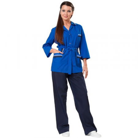 Лира, костюм жен (василек+т.син) от магазина Рабочий класс