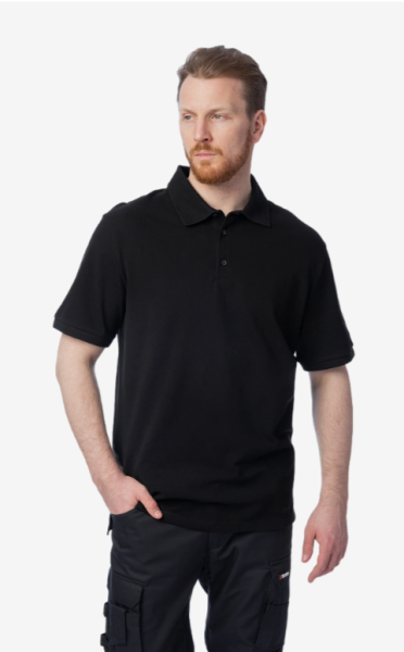 Рубашка поло Brodeks KS721, черная от магазина Рабочий класс