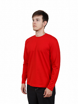 Футболка мужская с длин. рукавом цв. красный от магазина Рабочий класс