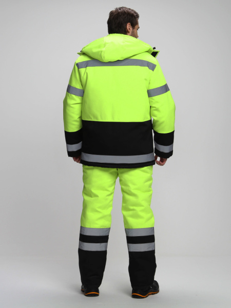 Костюм зимний Дорожник-Ультра (тк.Смесовая,210) п/к, лимонный/черный от магазина Рабочий класс