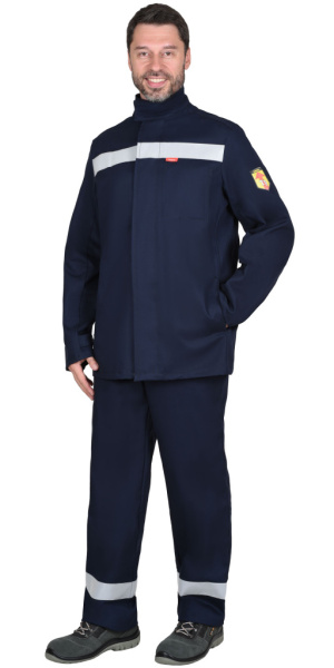 Костюм сварщика СИРИУС-ГЕРКУЛЕС летний, куртка, брюки темно-синий, СОП 50мм от магазина Рабочий класс
