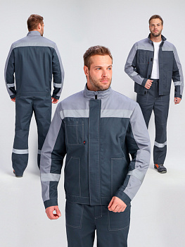 Костюм Бриготек-1 СОП (тк.Смесовая,260) брюки, т.серый/св.серый от магазина Рабочий класс