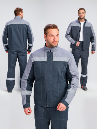 Костюм Бриготек-1 СОП (тк.Смесовая,260) брюки, т.серый/св.серый от магазина Рабочий класс