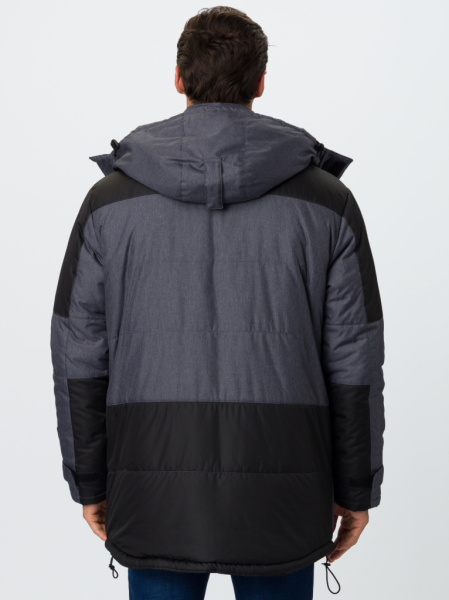 Куртка зимняя Премиум (тк.Мембрана),т.серый меланж/черный  от магазина Рабочий класс