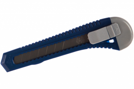 Нож технический КОБАЛЬТ лезвие 18 мм, пластиковый корпус, пакет от магазина Рабочий класс