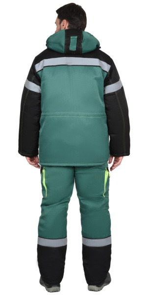 Костюм "СИРИУС-ТИТАН" зим: куртка дл., п/к. зеленый с черным и СОП-50мм. от магазина Рабочий класс