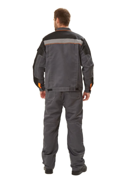 Костюм РОЛЬФ куртка+ полукомбинезон, цв. темно-серый+черный от магазина Рабочий класс