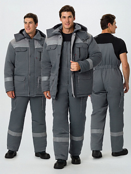 Костюм зимний Нейч-2 СОП (тк.Смесовая,210) п/к, серый/св.серый от магазина Рабочий класс
