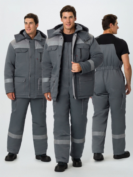 Костюм зимний Нейч-2 СОП (тк.Смесовая,210) п/к, серый/св.серый от магазина Рабочий класс
