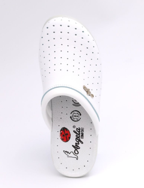 Женские Сабо Angela Comfort, арт. 23/18W, цвет белый от магазина Рабочий класс