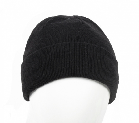 Шапка трикотажная черная с подкладкой "Цитрин" от магазина Рабочий класс