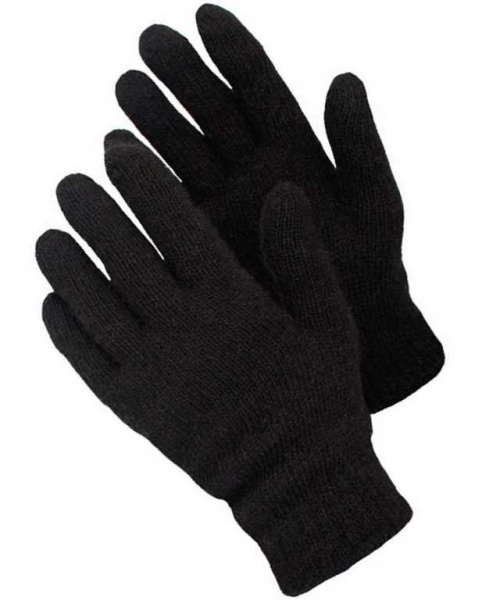 Перчатки полушерстяные черные от магазина Рабочий класс