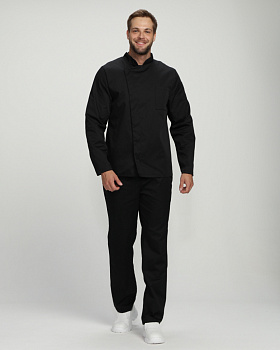 Китель повара Гастро (тк.Смесовая,160), черный от магазина Рабочий класс