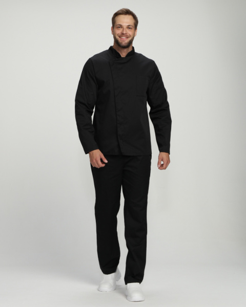 Китель повара Гастро (тк.Смесовая,160), черный от магазина Рабочий класс