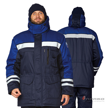 Костюм антистатический утеплённый "Антистат"с бр.ками, цв. тёмно-синий/василёк от магазина Рабочий класс