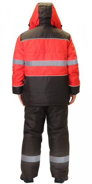 Куртка утепленная НОРД с СОП цв. серый+красн.+черн. от магазина Рабочий класс