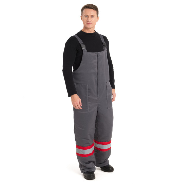 Костюм утеплённый "НОВА" куртка+п/к, цв. СЕР./красный от магазина Рабочий класс