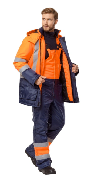 Костюм "Трасса", Сигнал зимний синий/оранжевый от магазина Рабочий класс