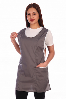 Фартук № 4 тк. ТиСи цв. Серый (44-56) от магазина Рабочий класс