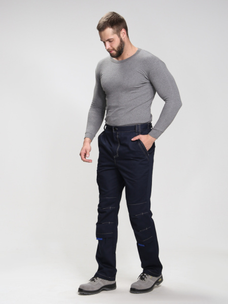 Брюки Алькор (тк.Карелия,260), т.синий/васильковый от магазина Рабочий класс