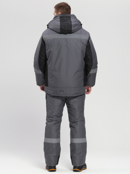 Костюм зимний Фаворит-Мега (тк.Таслан) п/к, т.серый/черный от магазина Рабочий класс