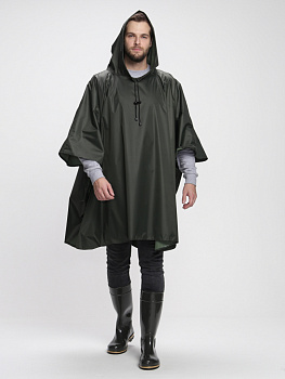 Плащ-пончо влагозащитный, хаки от магазина Рабочий класс